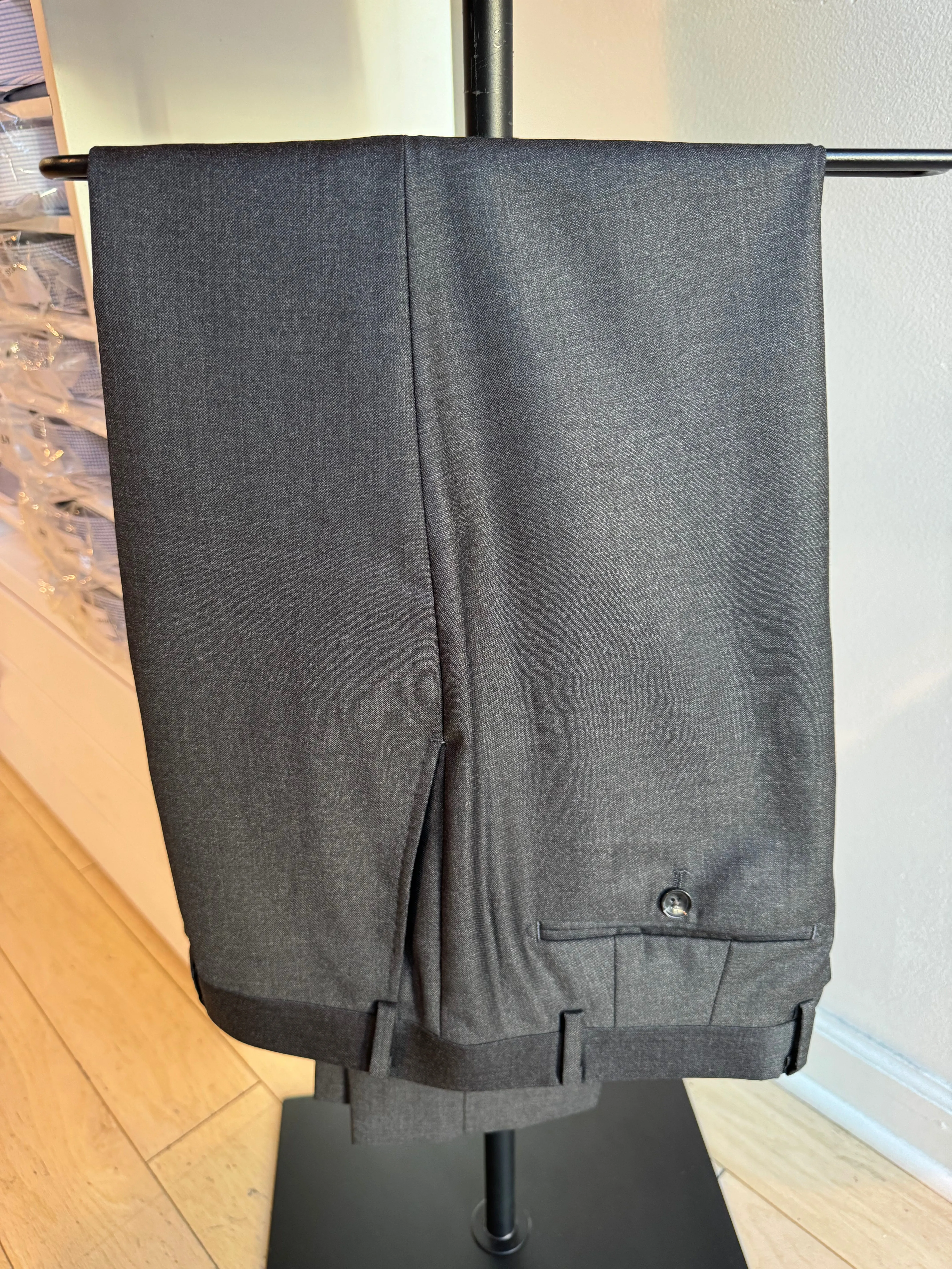 Dark Charcoal Sharkskin Premium Italian Suit
