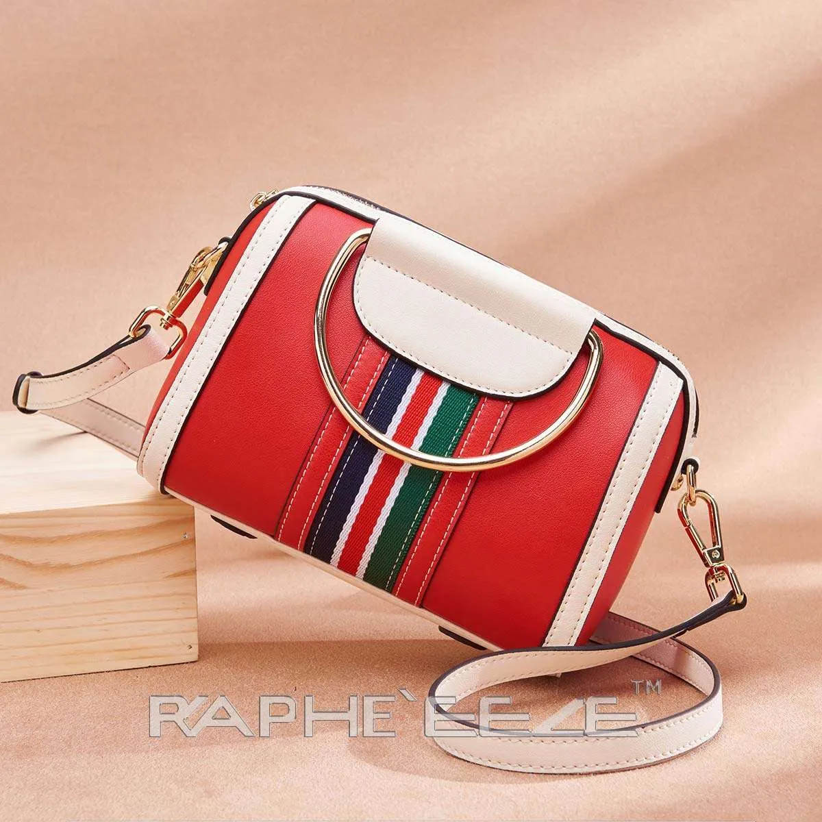 Dashing Shoulder Bag for Woman - Red & White Mini Bag