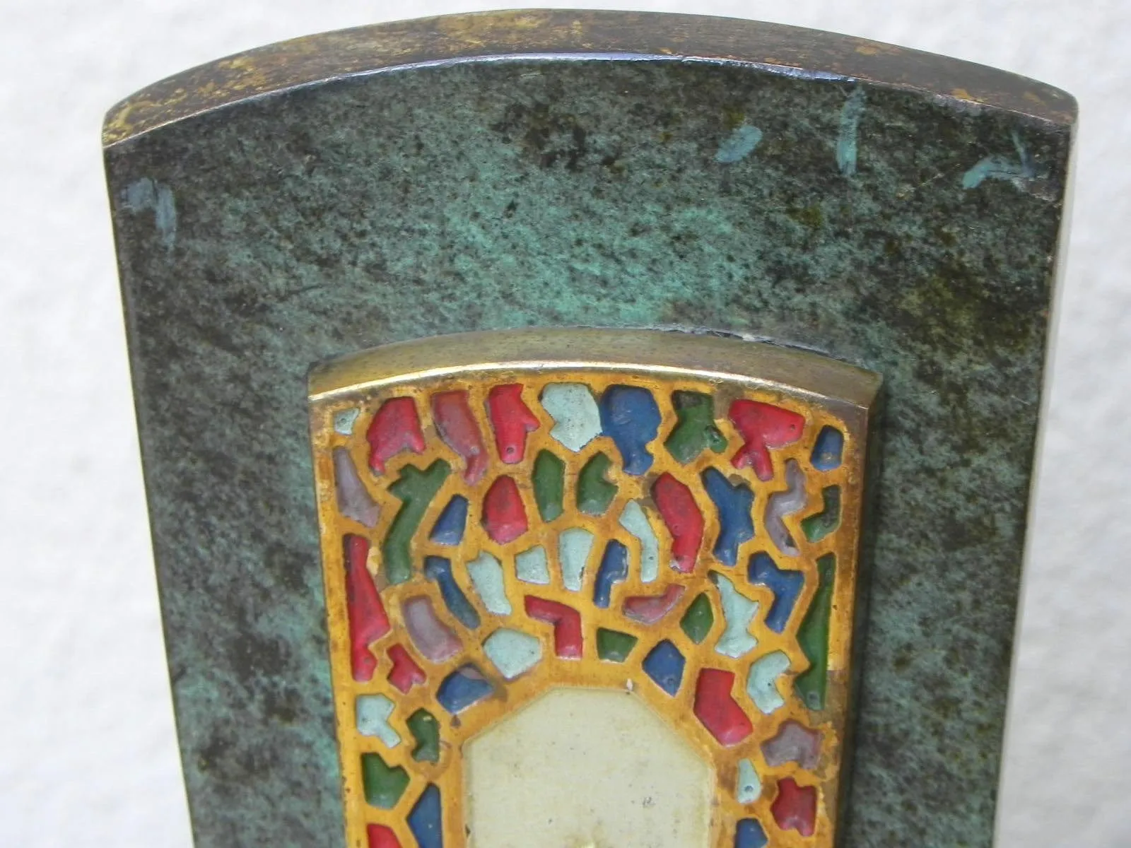 Dayagi Ornate Brass Enameled Judaica Bookends