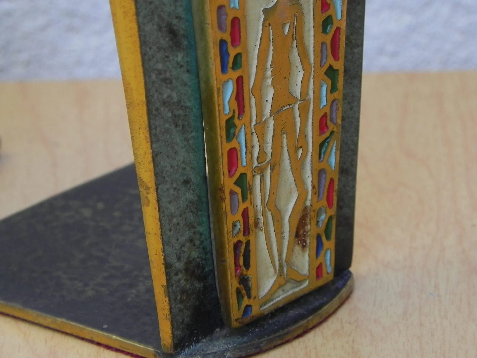 Dayagi Ornate Brass Enameled Judaica Bookends