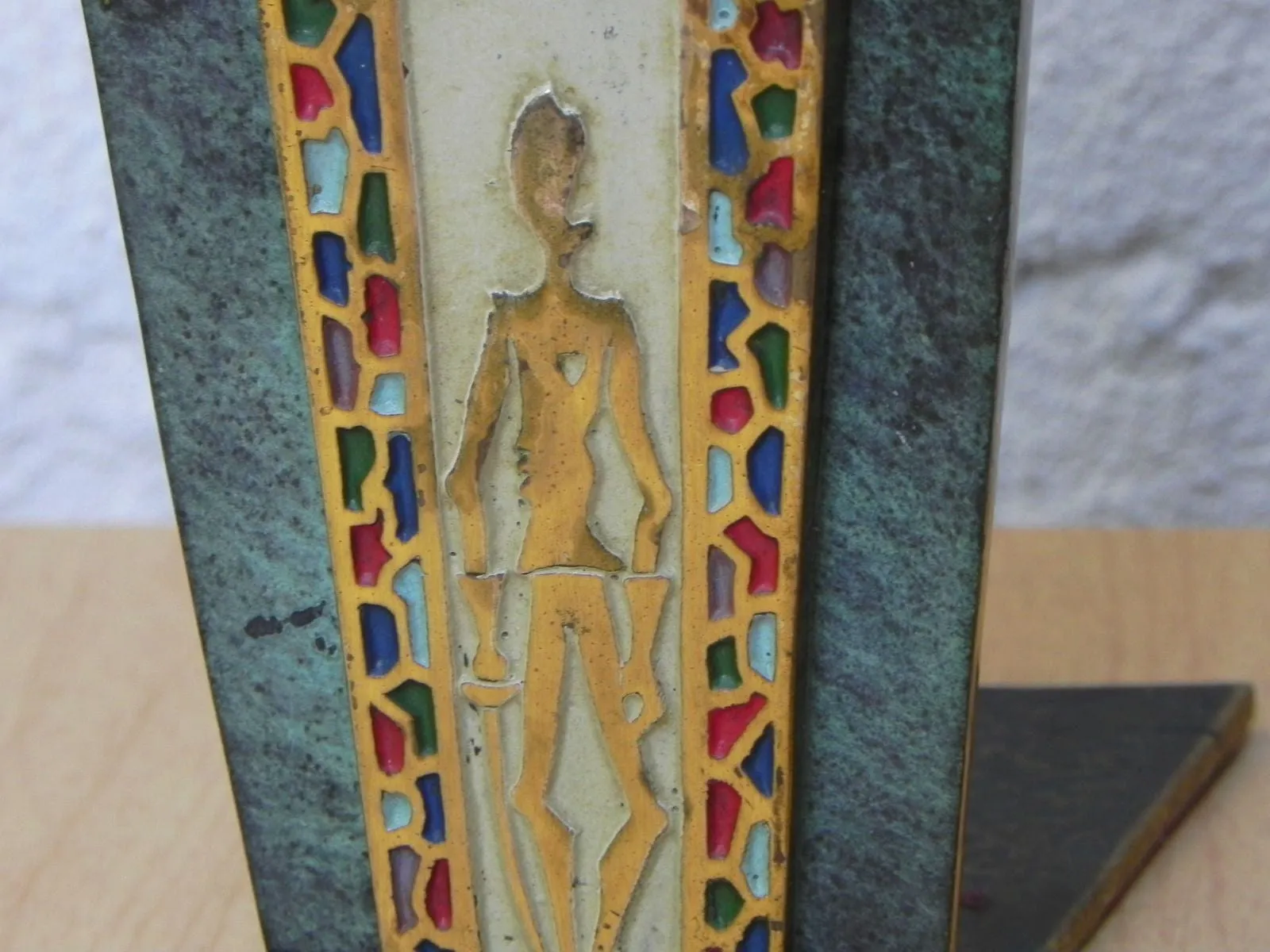 Dayagi Ornate Brass Enameled Judaica Bookends