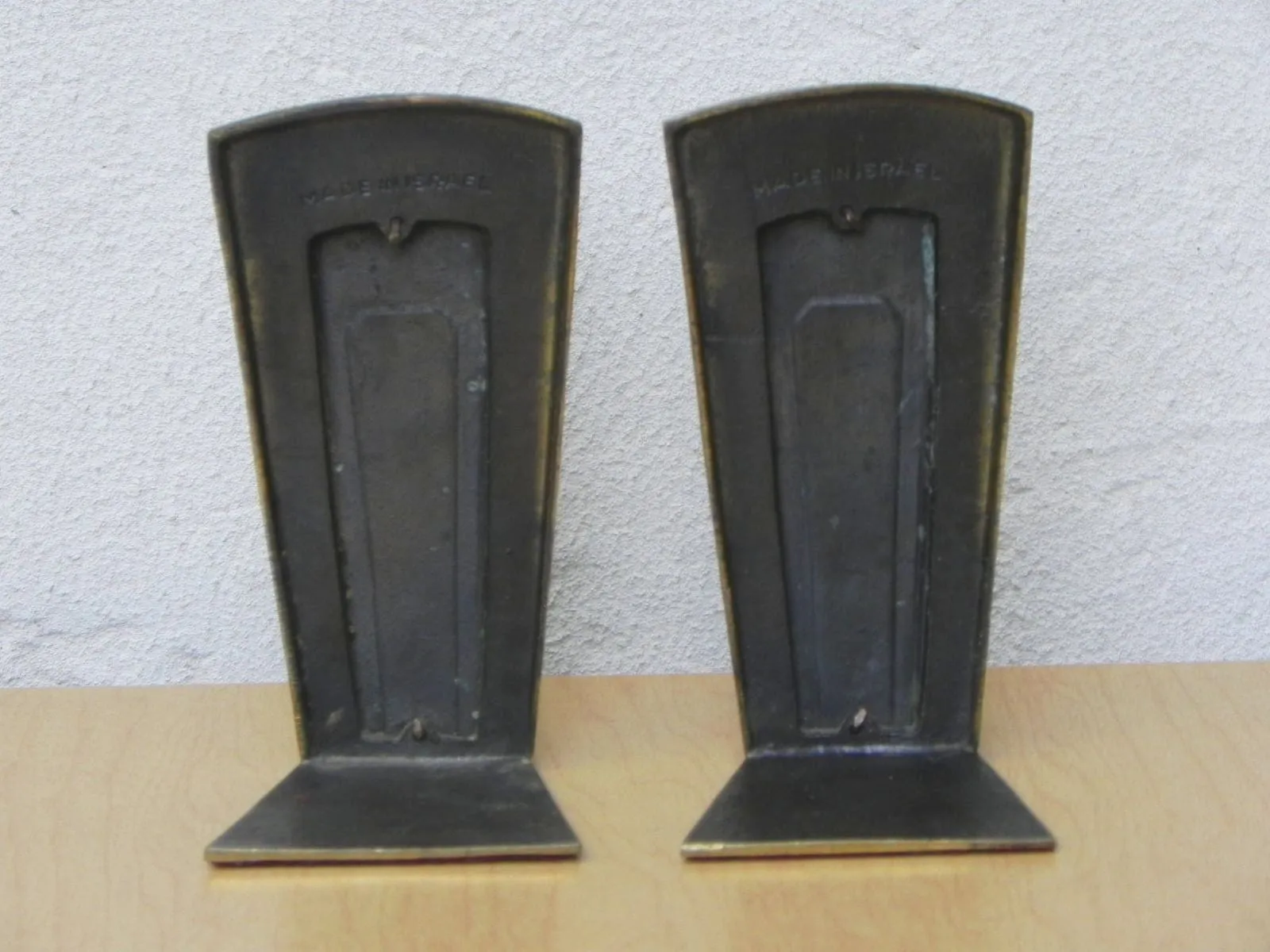 Dayagi Ornate Brass Enameled Judaica Bookends