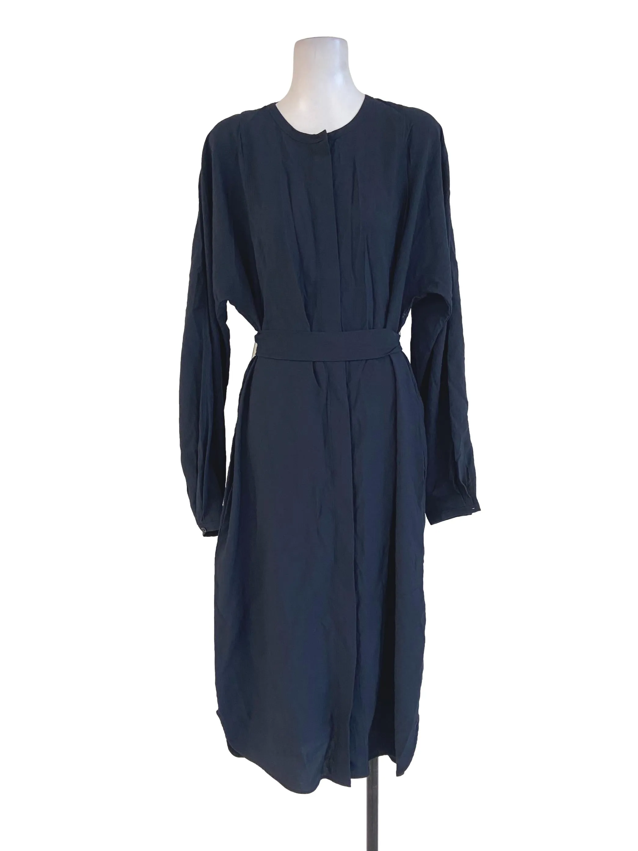 Denim Blue Shirt Batwing Sleeve Dress