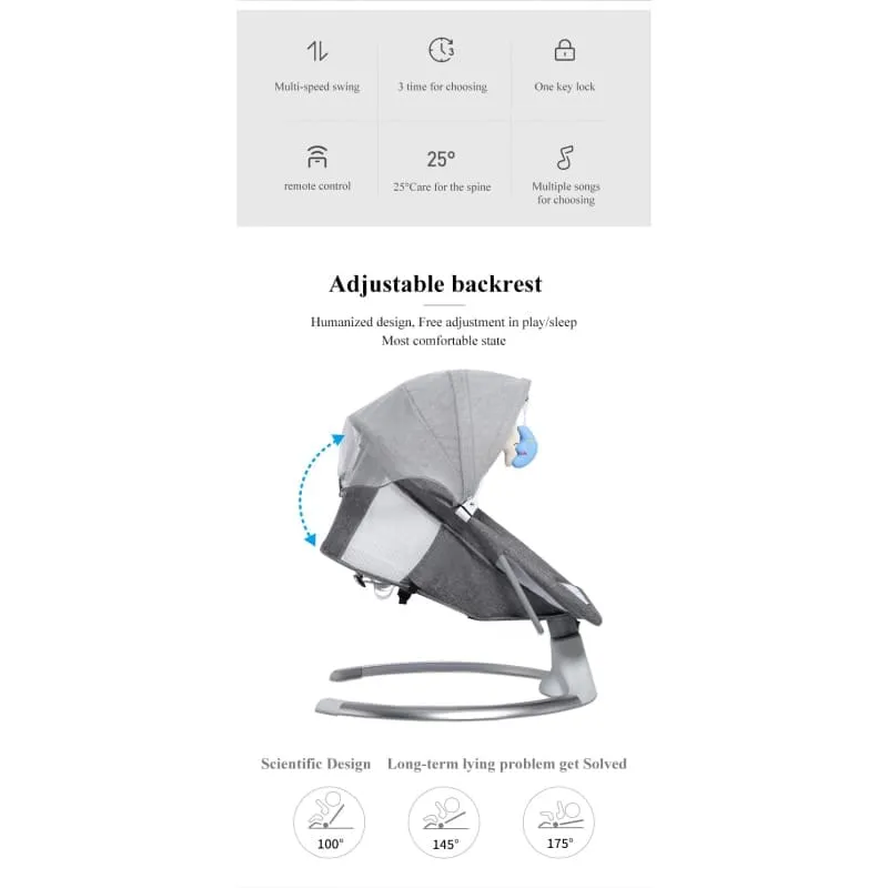 DEÄREST Smart Electric Baby Cradle - Bluetooth with Remote Control