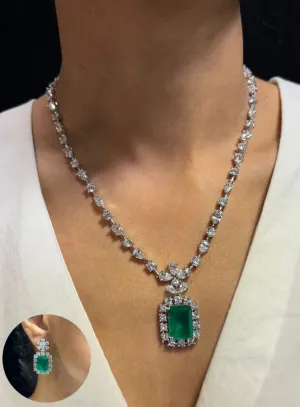 Designer American Diamond Necklace Set