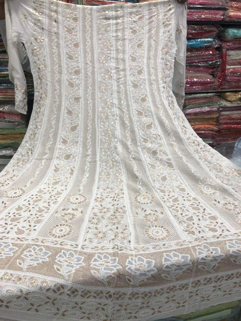 Designer Chikankari Georgette Anarkali Suit