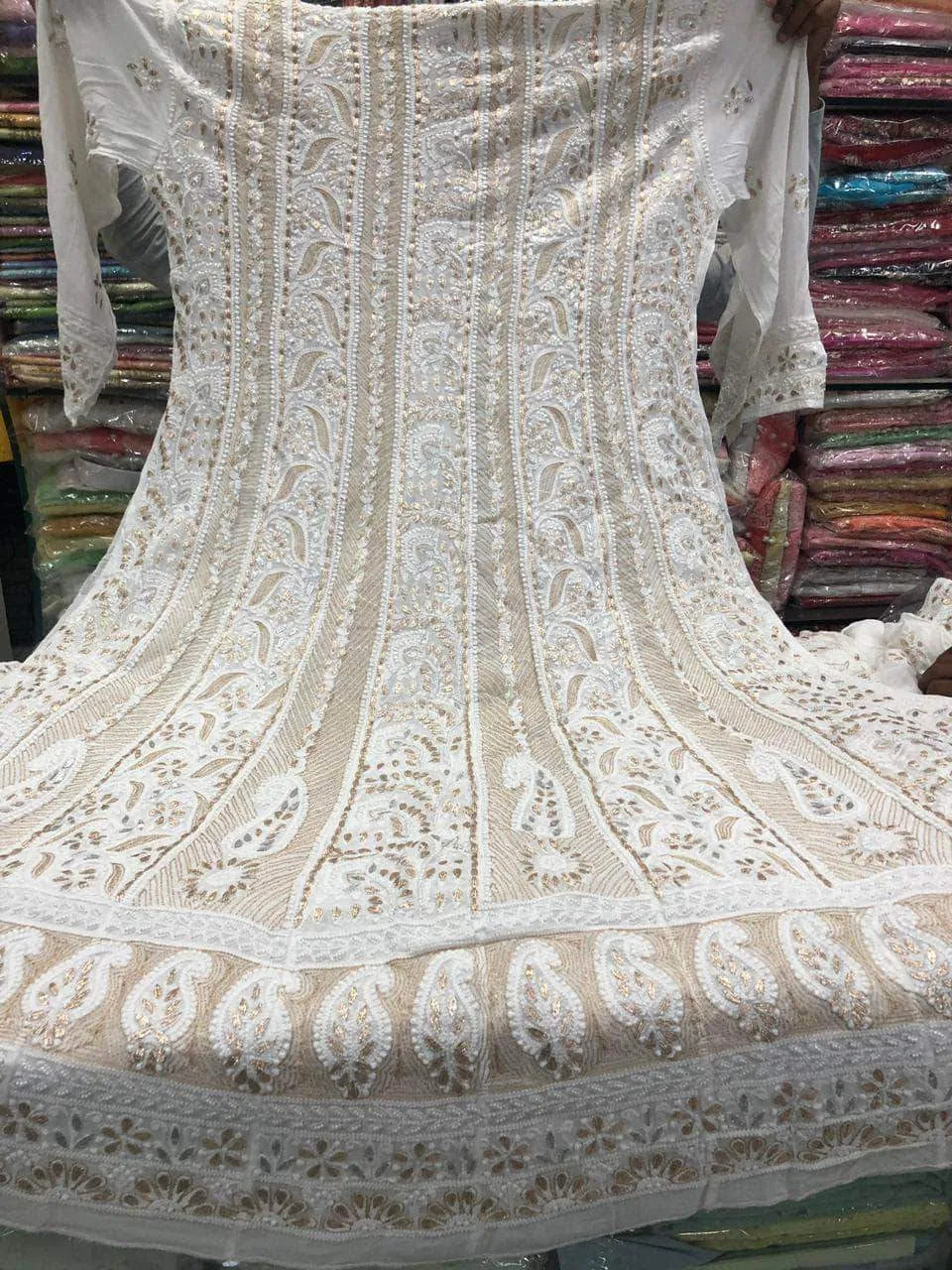 Designer Chikankari Georgette Anarkali Suit