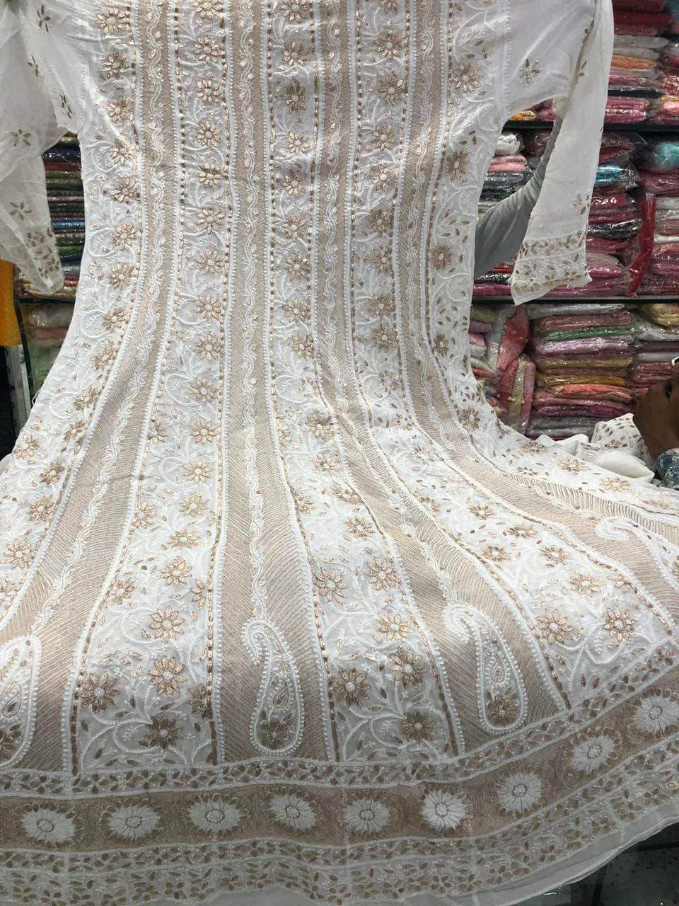Designer Chikankari Georgette Anarkali Suit