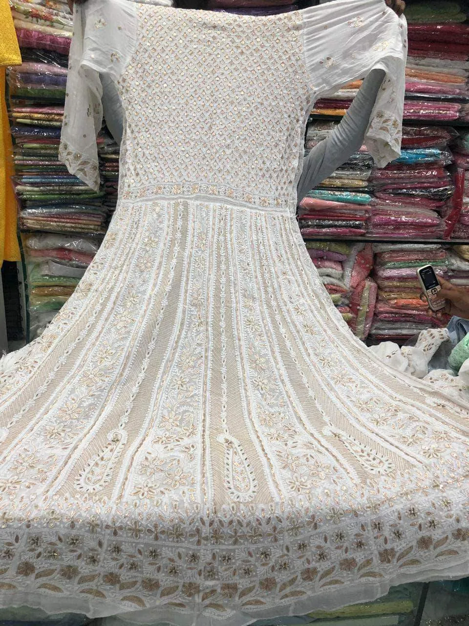 Designer Chikankari Georgette Anarkali Suit