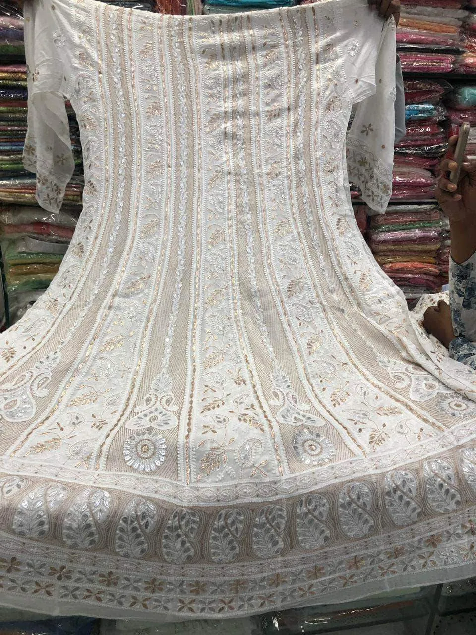 Designer Chikankari Georgette Anarkali Suit