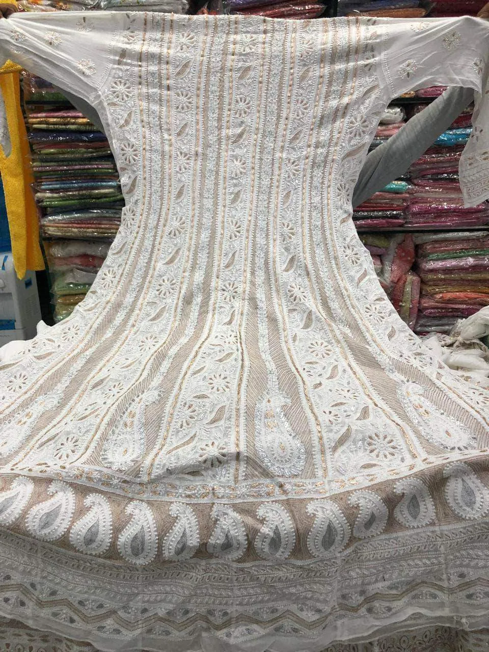 Designer Chikankari Georgette Anarkali Suit