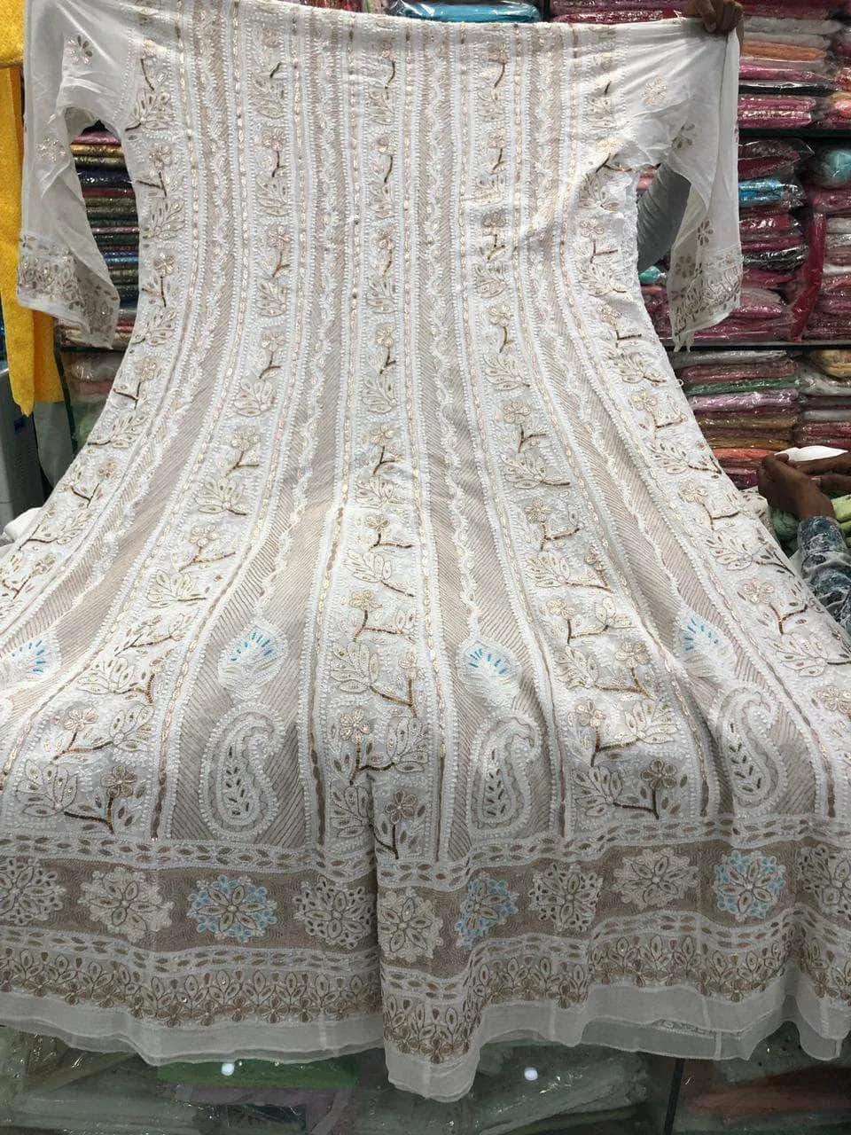 Designer Chikankari Georgette Anarkali Suit