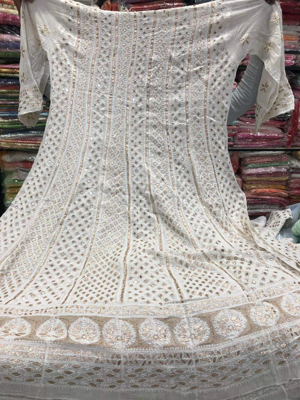 Designer Chikankari Georgette Anarkali Suit