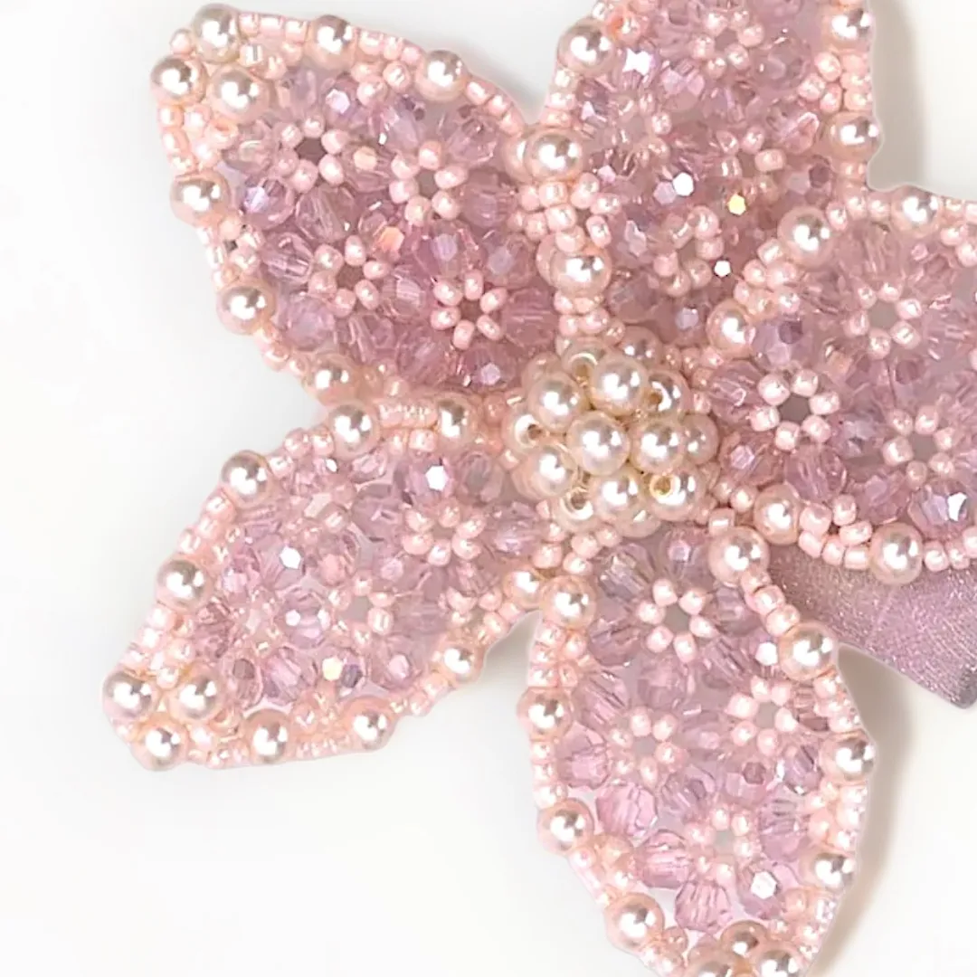 Designer Delphine Pink Pearl Hair Clip
