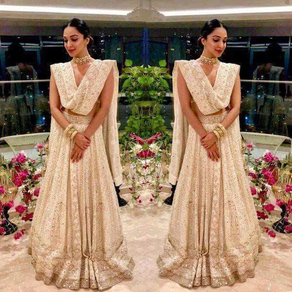 Designer Pure Georgette Handwork Chikankari Lehenga