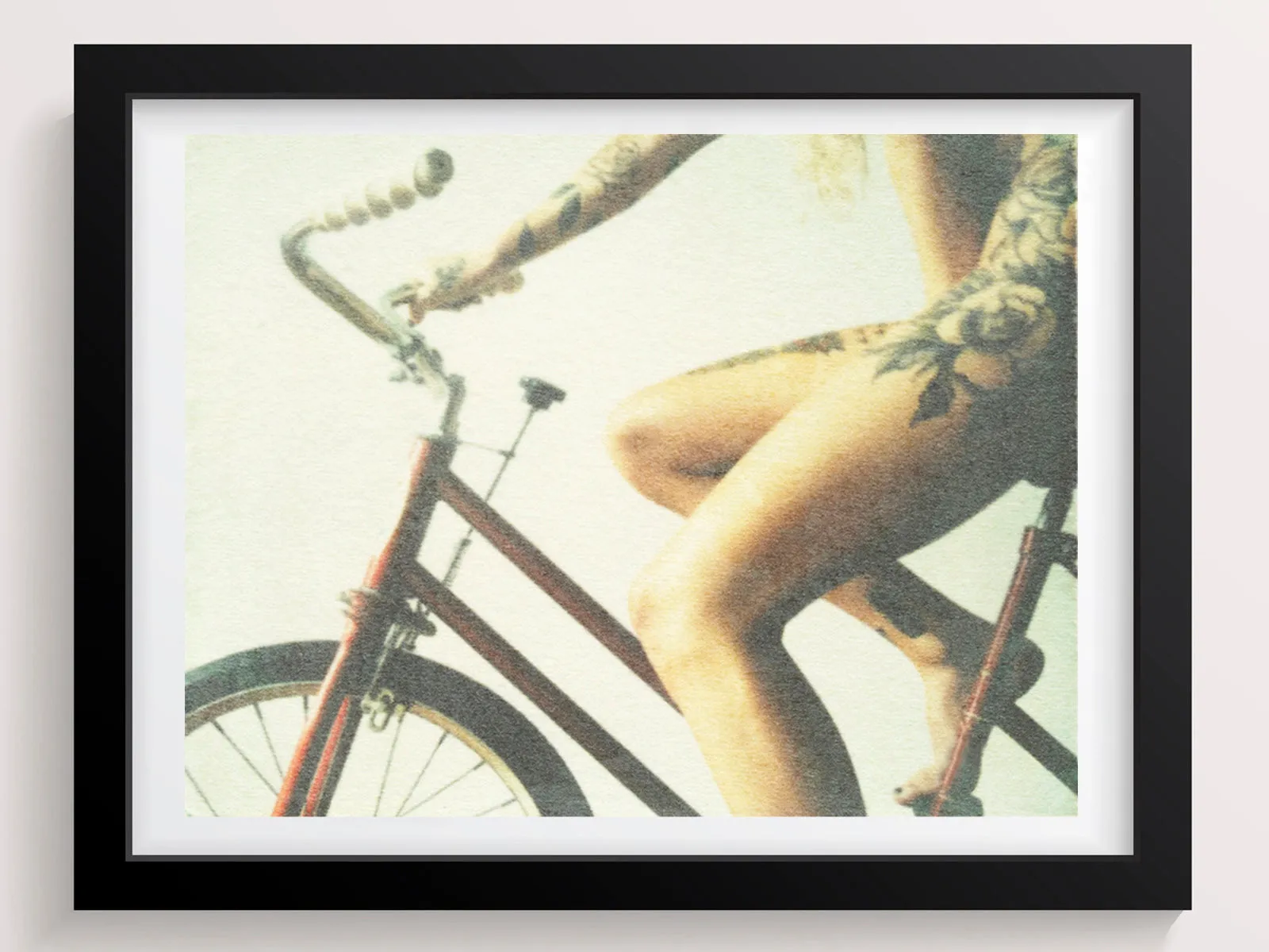 Designer red bicycle