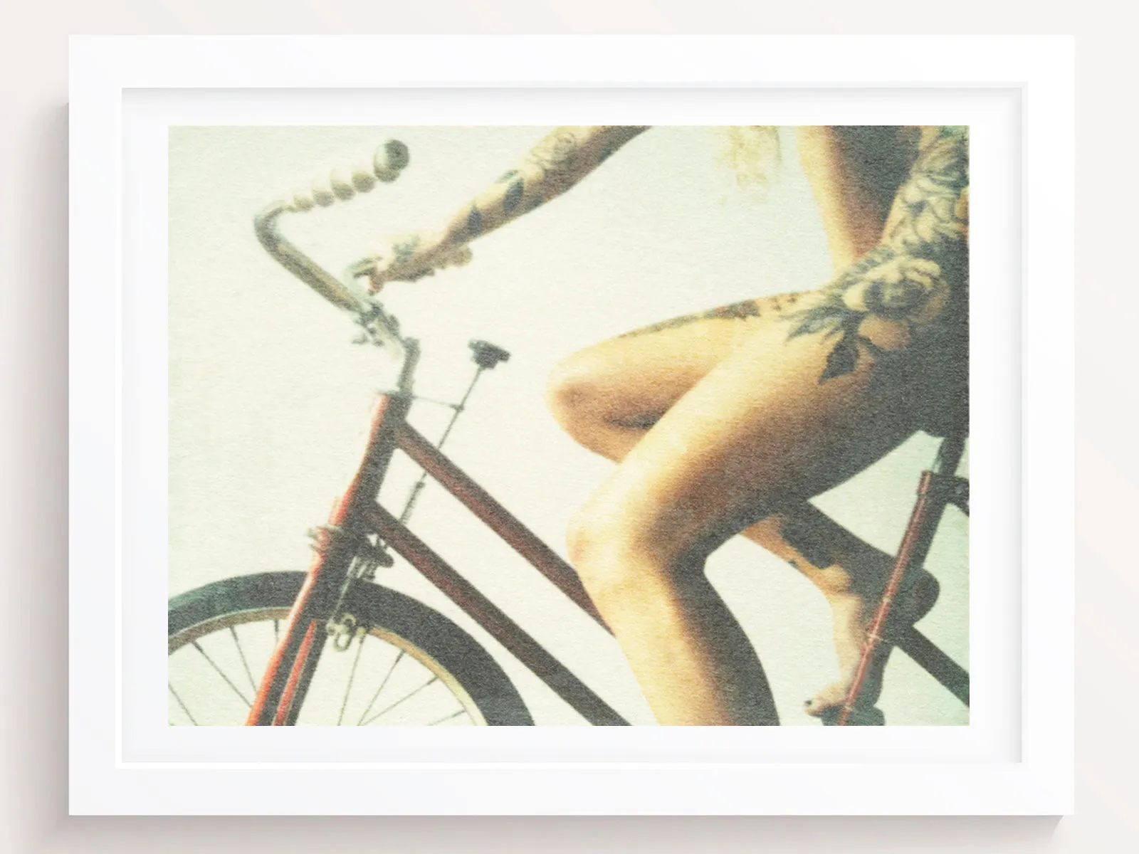 Designer red bicycle