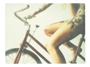 Designer red bicycle
