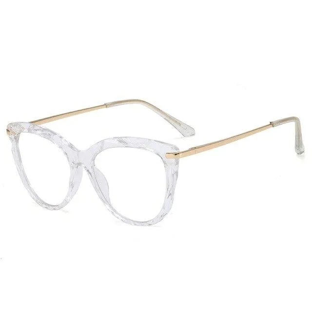 Designer Transparent Cat Eye Glasses