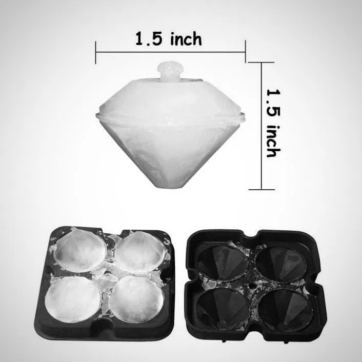 Diamond-Shaped Ice Cube Silicone Tray