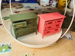 DIY 1:12 scale miniature dresser build it yourself KIT