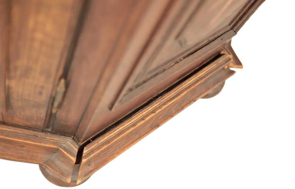 Dutch Baroque Inlaid Oak and Glass Display Cabinet