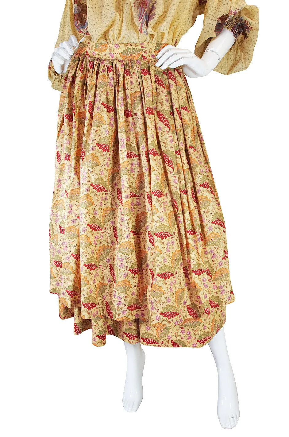Early 1970s Lanvin Paris Skirt & Top or Dress