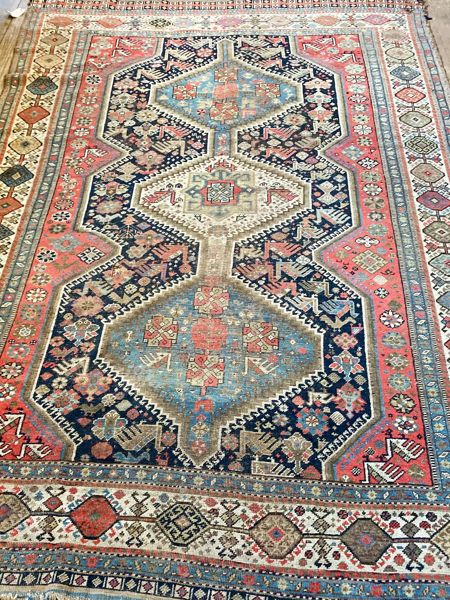 Early 20th Century Shiraz Rug - 78" x 122" - ON HOLD