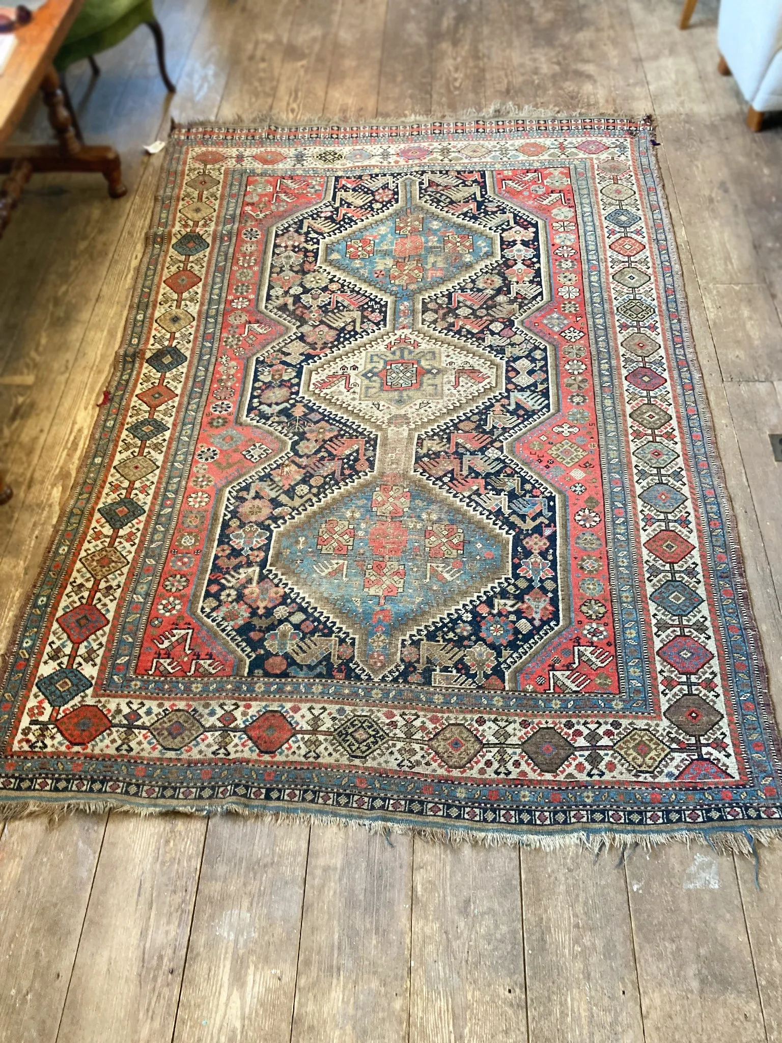Early 20th Century Shiraz Rug - 78" x 122" - ON HOLD