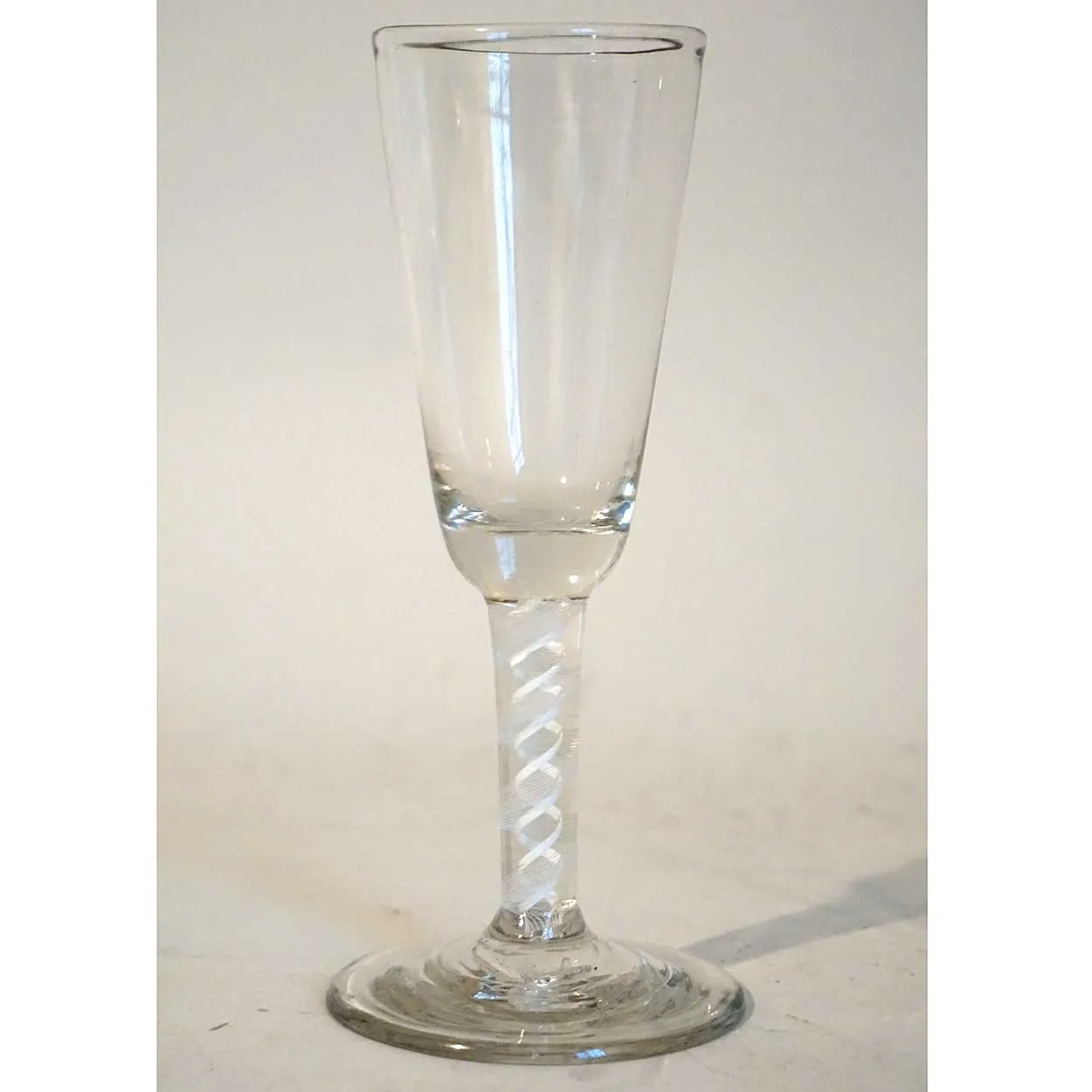 Early Double-Series Opaque Cotton Twist Stem Ale Glass