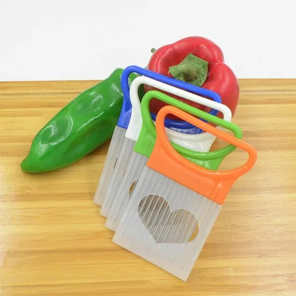 Easy Cut Onion Holder Fork Plastic Vegetable Slicer