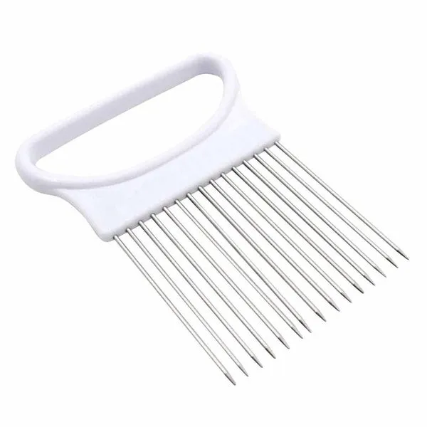 Easy Cut Onion Holder Fork Plastic Vegetable Slicer