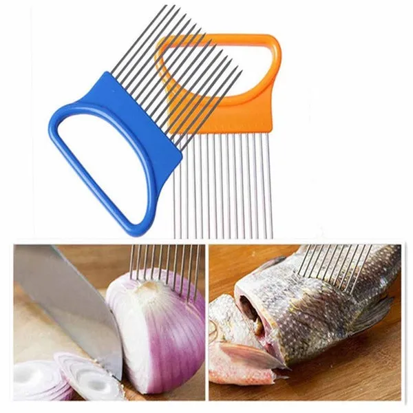 Easy Cut Onion Holder Fork Plastic Vegetable Slicer