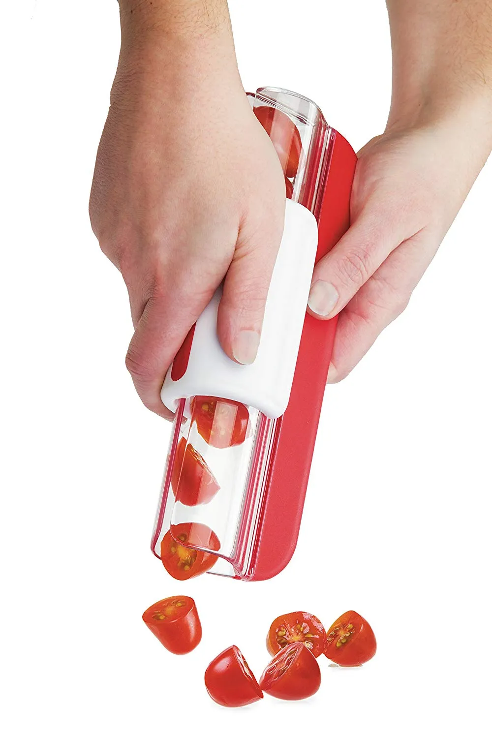 Easy Grape and Tomato Slicer. Zip, Lock and Slice