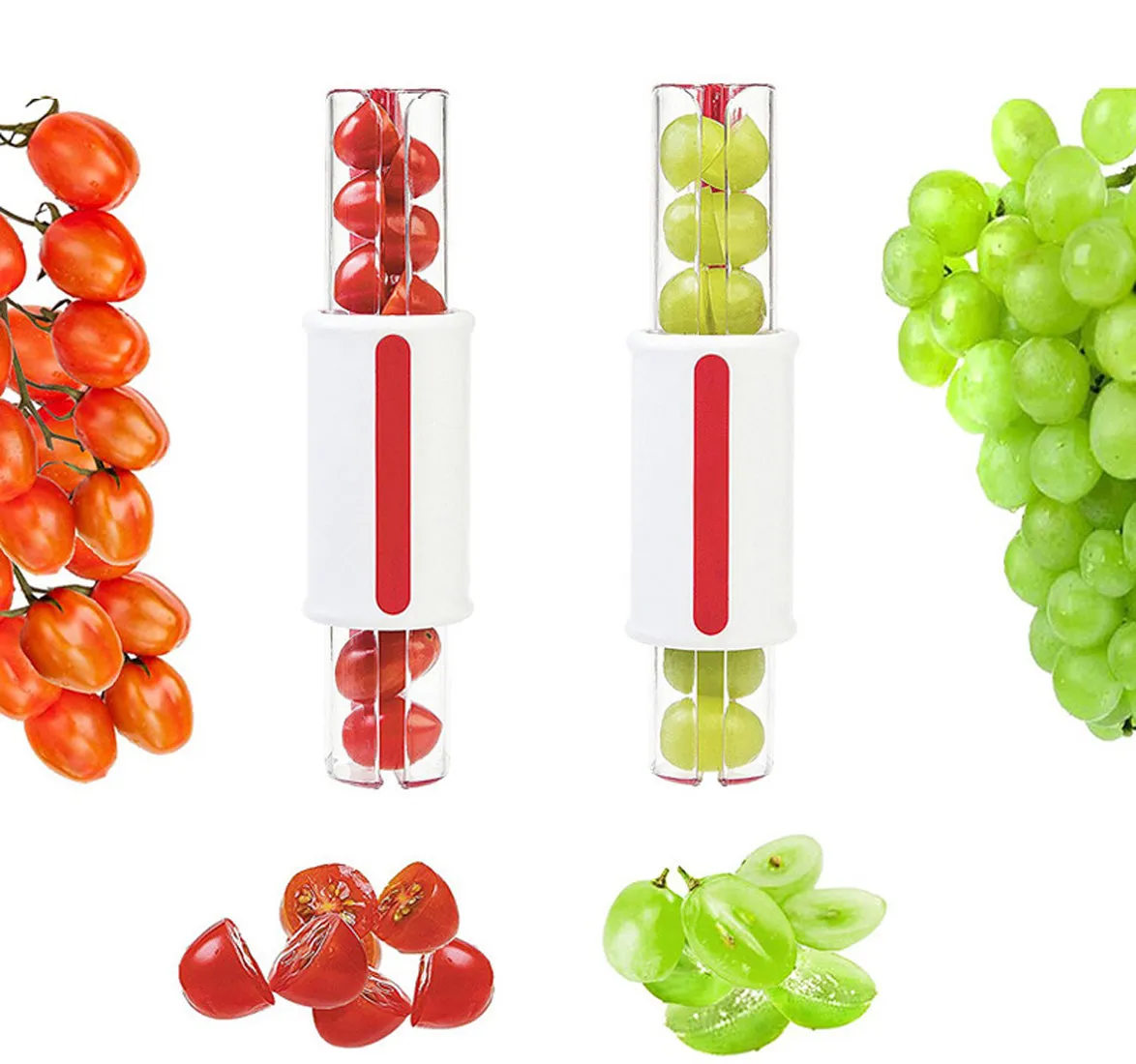 Easy Grape and Tomato Slicer. Zip, Lock and Slice
