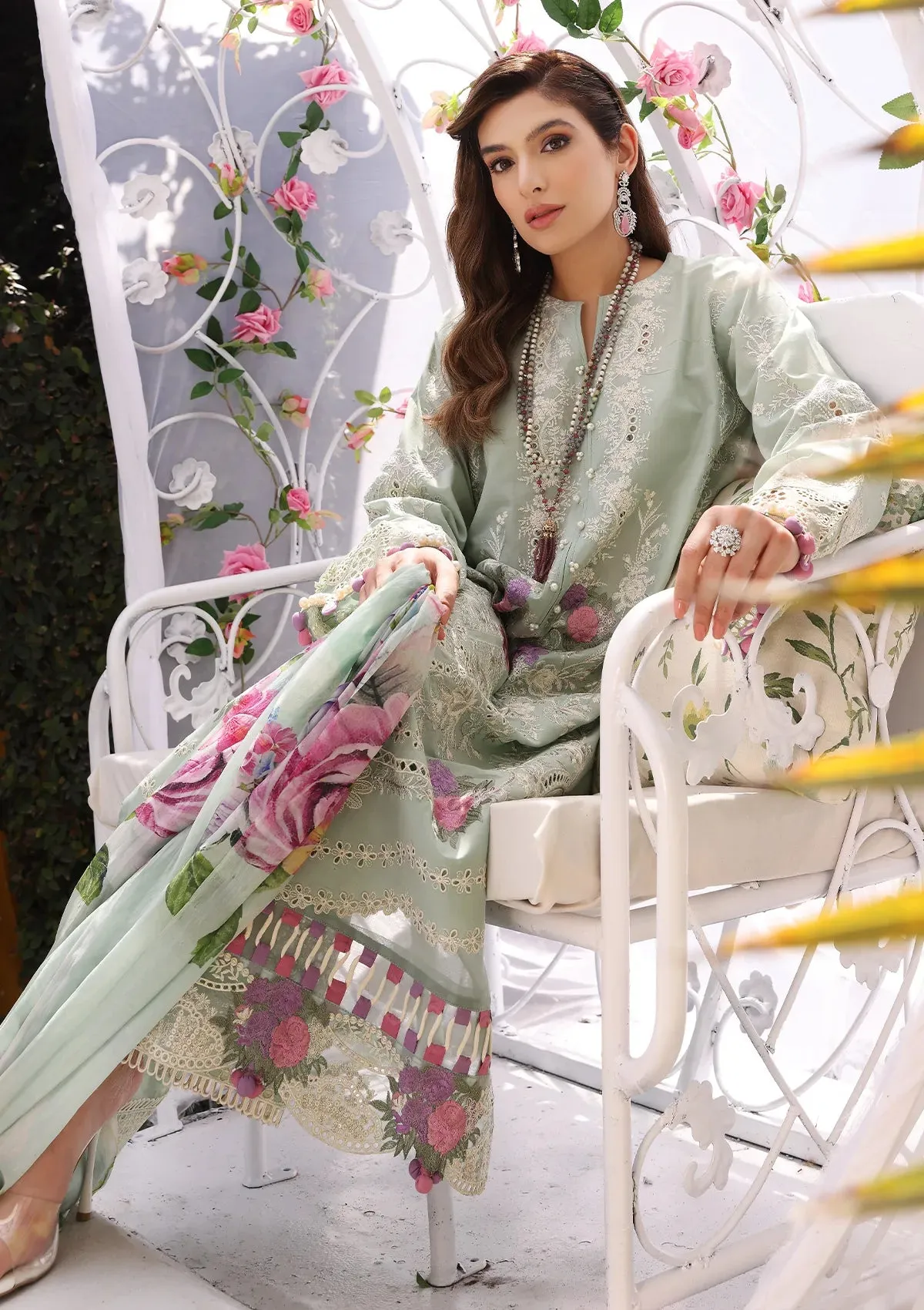 ECF-11A SERENITY |  Elaf Premium festive Chikankari collection2023