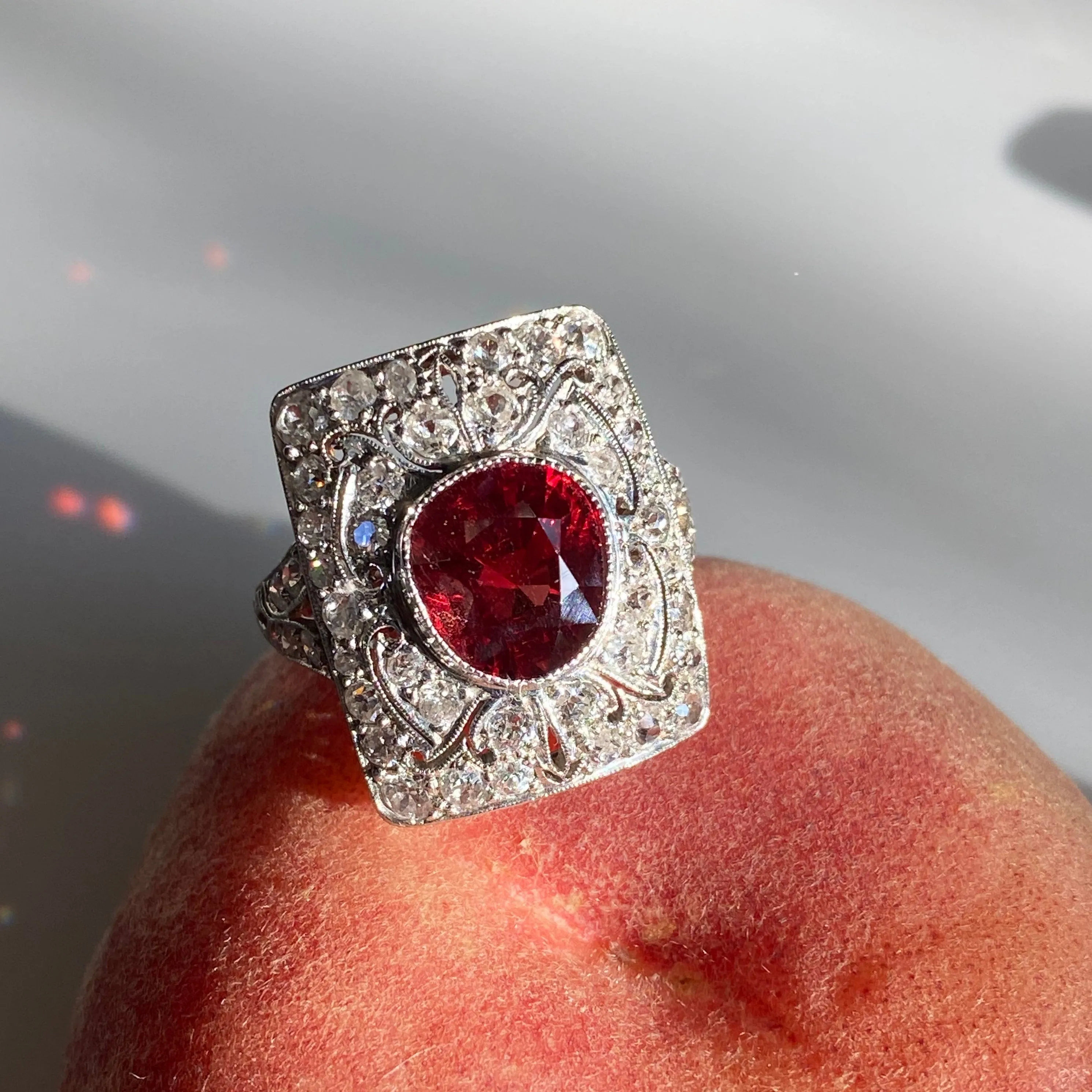 Edwardian Burmese Spinel Ring