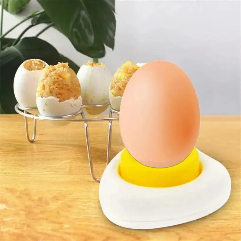 Egg Piercer Pricker with Lock Semi-Automatic Kitchen Gadget Egg Tool Cracker Egg Holder Cooking Tools