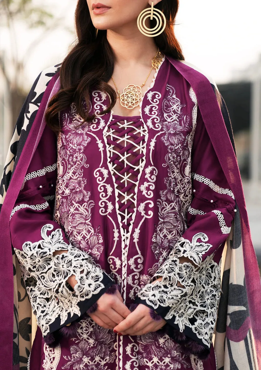 ELAF | PASHMINA WINTER SHAWL COLLECTION '24 | EPW-1A Infinite Love