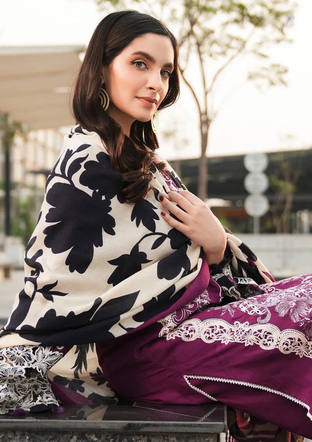 ELAF | PASHMINA WINTER SHAWL COLLECTION '24 | EPW-1A Infinite Love