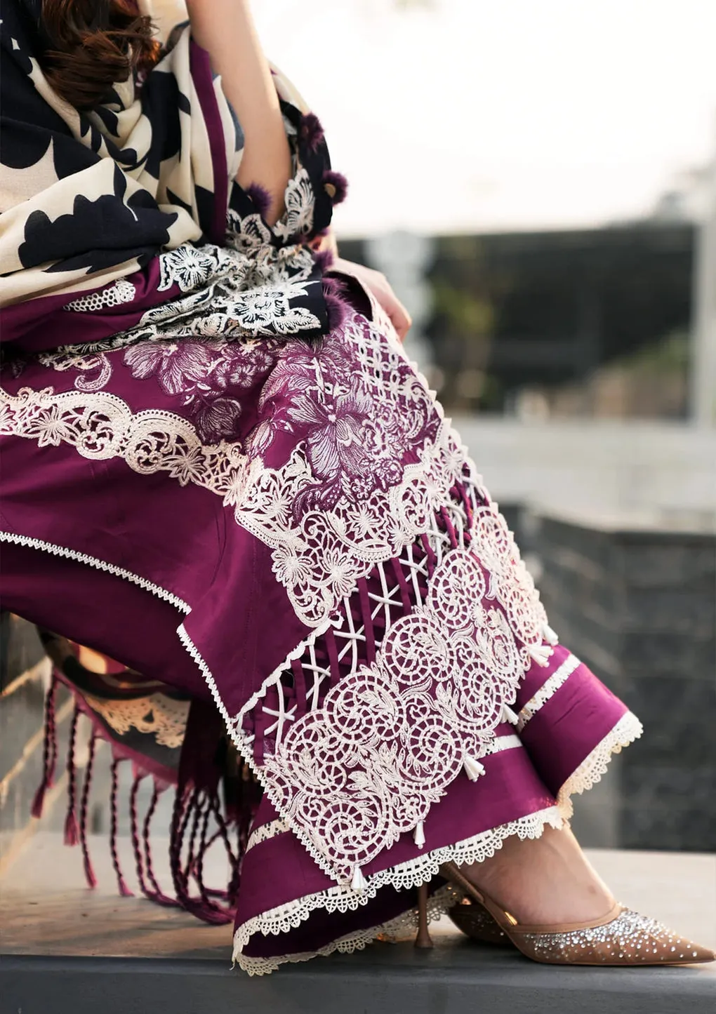 ELAF | PASHMINA WINTER SHAWL COLLECTION '24 | EPW-1A Infinite Love