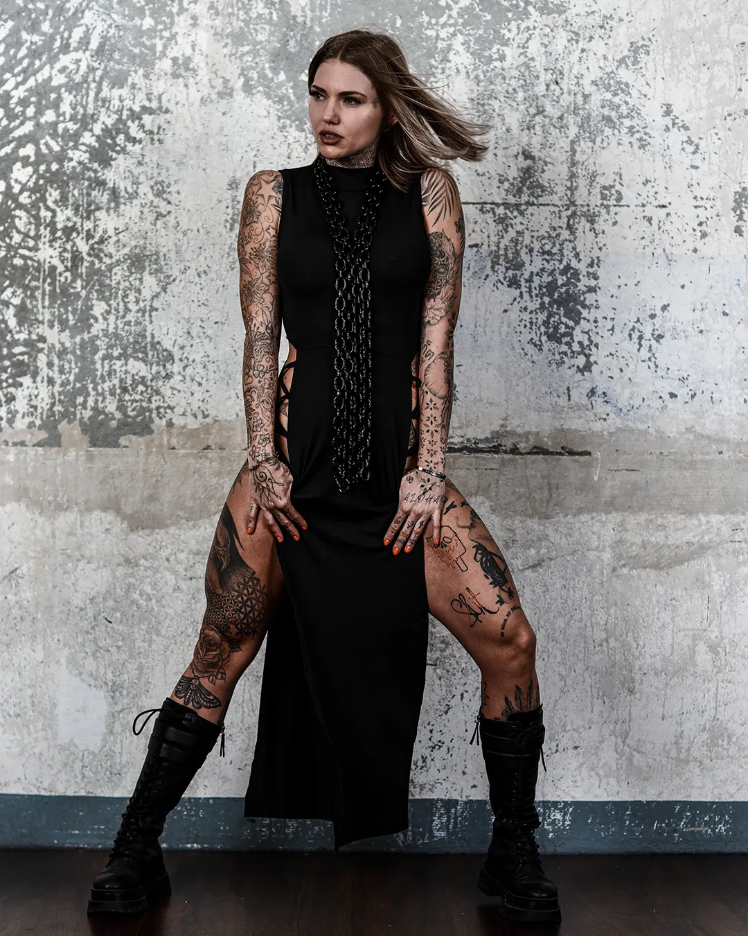 Elegant Black Sleeveless Bandage Dress