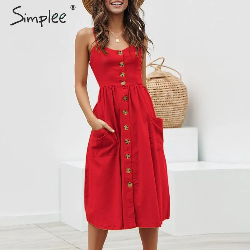 Elegant button women dress