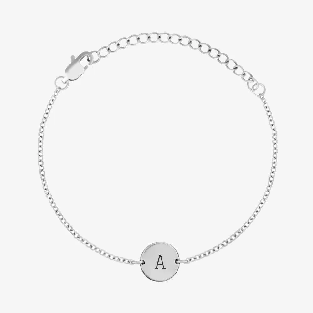 Elegant Initial Coin Bracelet