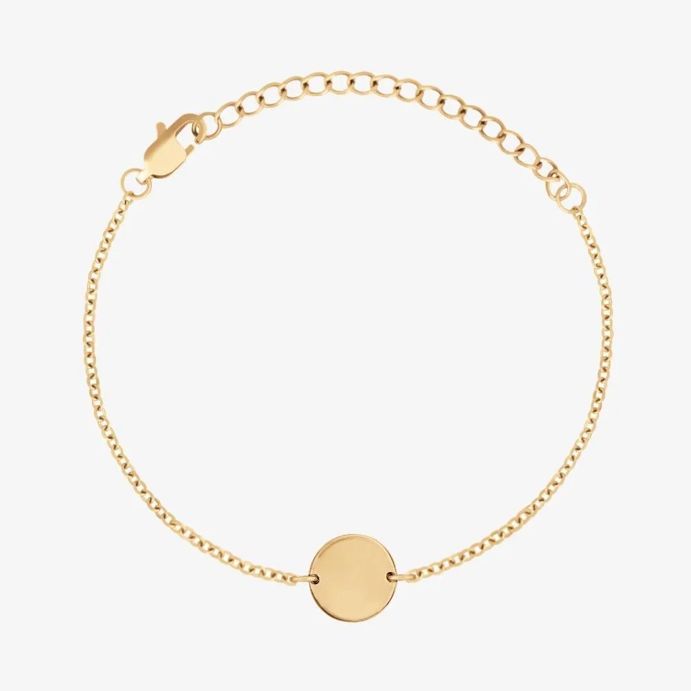 Elegant Initial Coin Bracelet