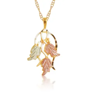 Elegant Leaves - Black Hills Gold Pendant