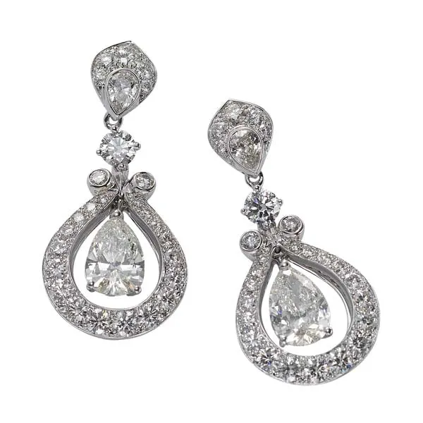 Elegant Pear Shape Drop Earring