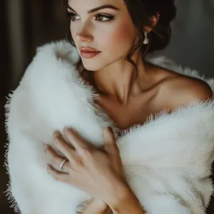 Elegant Winter Wedding Fur Wrap SG1001