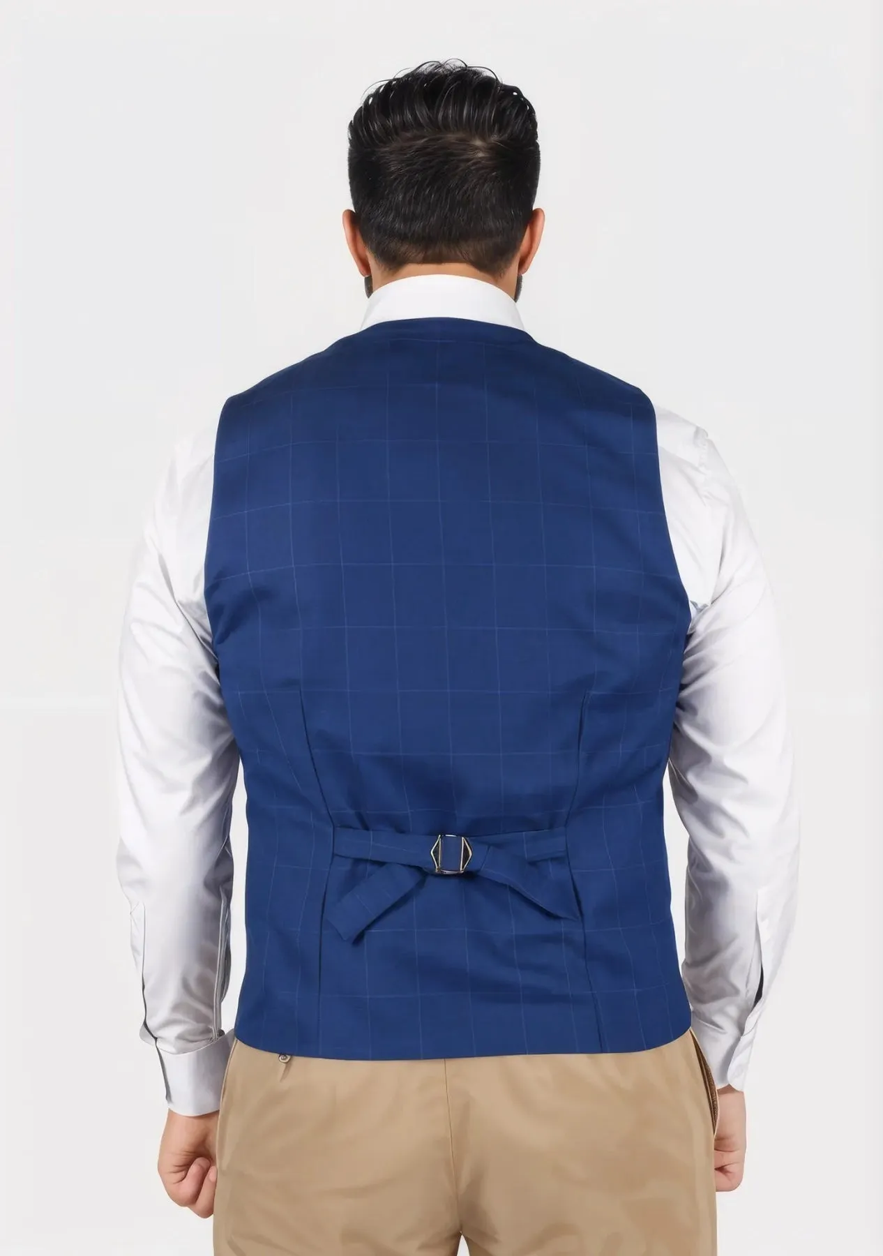 Empire Blue Windowpane Vest