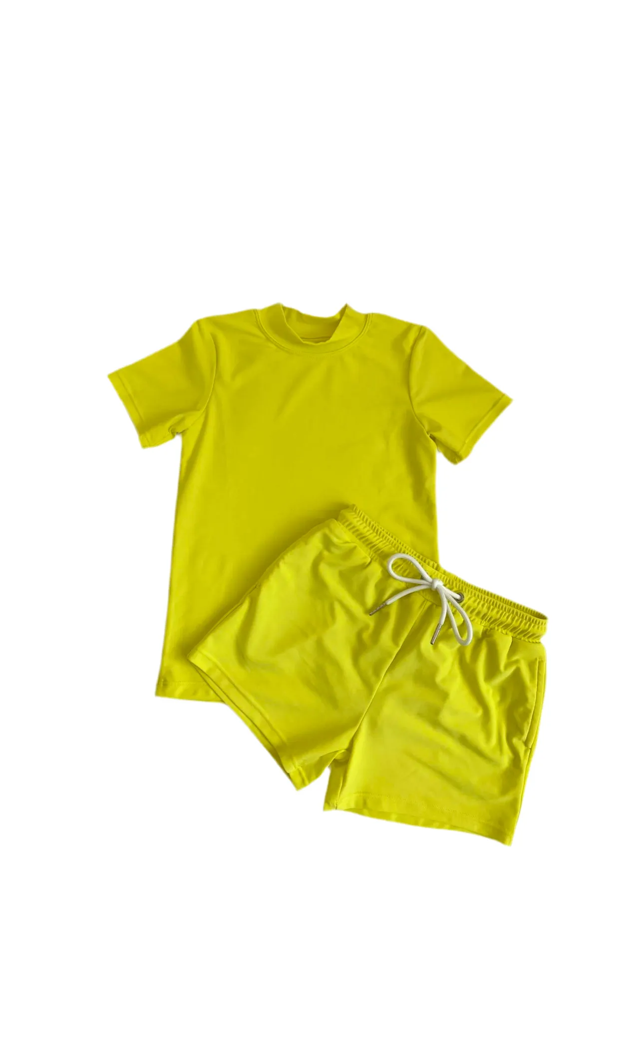 Enci Lemon UPF50  Boys Swim trunks and Rashguard Top